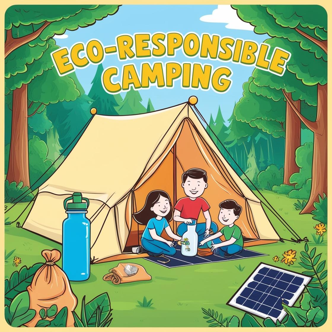 peux-tu me créer un image avec un texte _ camping éco-responsable